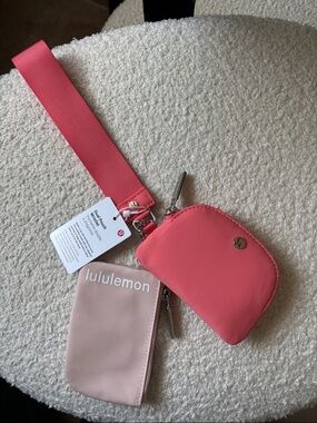 lululemon athletica Pink and Light Pink Wristlet Set